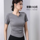 Maiya Luo Bing Silk T-Shirt für Frauen Kurzärmel plus Größe Fett MM200Jin [Jin ist gleich 0,5 kg] Sport Yoga Clothing Top Fitness Running Speed ​​Trocken 1592# Hautfarbe M [80-100jin [Jin gleich 0,5 kg]]