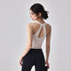 Modal Beautiful Back Yoga Wear Underwear Women's Shockproof Running Long Wearable Sports Top Halter Neck Pilates Fitness Vest Light Apricot S