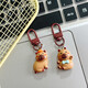 Mignon Kapibala Keychain Pendant Student Schoolbag Cartoon Hanging Ornement Girl Accessoires Accessoires pour le meilleur ami 3 forfaits (modèle aléatoire)
