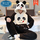 
Palando Men's pajamas in autumn and winter thickened coral velvet flannel home clothing set cartoon plus size warmth for outside wear 9901 [thickened plus velvet] round neck [gift for gifts on Chinese Valentine's Day] L 90-120Jin [Jin equals 0.5 kg] [brand special offer]