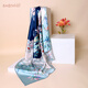 Gem butterfly silk scarf Hangzhou silk mulberry silk scarf shawl female mother birthday gift female red gift box blues verse