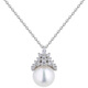Dan Pei luxury high-end genuine Ice and Snow Queen S925 silver sterling silver pearl necklace new clavicle chain holiday gift white gold