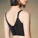Wire-free large breasts showing smaller side breasts bra underwear black 90E