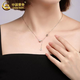 China Gold (CHINA GOLD) Pure Silver Small Waist Necklace for Women New Light Luxury Niche Pendant Clavicle Chain Valentine's Day Birthday Gift for Girlfriend Today/Next Day Delivery Solid Silver Small Waist Necklace