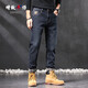 
Zengzhi jeans men's 2024 autumn and winter new official versatile slim fit loose micro-elastic high-end plus fleece casual straight 9227 like blue fleece trousers above 1.7 meters 28 90-104Jin [Jin equals 0.5 kg] Waist circumference 2 feet 1