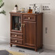 Armoire de bar à thé 2024 Nouvelle maison chinois en bois massif entièrement automatique distributeur d'eau intelligente avec désinfection armoire intégrée 9902 moderne luxe léger chaud