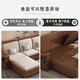 Small wooden nest sofa solid wood sofa living room 2025 black walnut wood furniture large and small apartment new Chinese style sofa for winter and summer use four people + imperial concubine couch (free cushion when ordering)