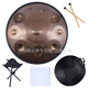 
Handpan Handpan Handpan Drum 10 tones 9 tones Hand-made thumping grade hollow nitriding hardening process steel tongue drum flying saucer percussion instrument silver 9 tones