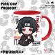 Naruto Peripheral Water Cup Uchiha Itachi Original Fan Anime Keramik Geburtstagsgeschenk Studenten Schlafloser Geschenkbox Uchiha Itachi Stil drei TC693 (weiße Hand) Tasse + Deckel + Löffel + Geschenkbox