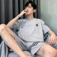 雅鹿男士睡衣男夏季短袖纯棉男款夏天薄2025新款男生大码家居服 HDE-9928 L 男
