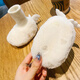 Chaussures pour bébé nouveau-né Dawen Rabbit 0-1 ans et chaussettes en tout-petits en automne et hiver avec du velours pour garder au chaud 6-12 mois de couvertures de pied d'hommes et de femmes Swan White avec du velours épaissie de 1 paire, une taille, une longueur intérieure de 12 cm (adaptée à 0-12 mois)
