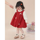 Yingshi Yingshi [código roto] Vestido de niñas Primavera y otoño 2025 NUEVAS NIÑAS PEQUEÑAS Ropa de primavera Baby Girlable Fashionable Red 90 cm