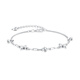 Mengjinyuan platinum bracelet four-leaf clover small bell PT950 platinum adjustable birthday gift for girlfriend, weight about 3.50g, chain length about 20cm