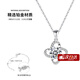 Ji Shizhe PT950 platinum necklace women's lucky four-leaf clover pendant jewelry birthday and Valentine's Day gift for girlfriend and wife Four-leaf clover platinum necklace-test certificate free engraving and ghostwriting