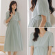 
Miduli maternity dress summer thin maternity skirt medium long large size loose maternity dress summer apricot L
