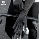 Rock Brothers Cycling Gloves Full Finger Fleece Warm Autumn and Winter Touch Screen Men's and Women's Long Finger Road Cycling Gloves Black XL