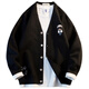 Kazuki Kuraishi marque tendance en V V laine en vaine cardigan tricot printemps et de style automne galeries masculines lafayette lettre couple de luxe légère veste tendance pull noir xl