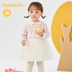 Balabala children's skirt autumn and winter dress girls princess skirt gauze skirt fake two-piece design exquisite and cute 200424111001