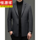 Hengyuanxiang shopping mall same style new autumn and winter men's business suit collar men's top suit jacket gray XL 180 recommended 140-155 Jin Jin equals 0.5 kg