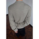 Yilunhe Gray Henley Collar Sweater Men's Autumn and Winter Premium American Retro Bottoming Shirt Cleanfit Knitted Sweater Floral Gray XL