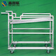 Huili's customized third-generation aluminum lean tube turnover vehicle low-cost mechanism automated material docking vehicle factory workshop equipped with the same material vehicle in the picture
