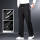 ROMON Drape Anti-wrinkle Men's Casual Pants Spring and Autumn Loose Straight Sports Pants Middle-aged Dad Autumn Men's Pants Blue Gray No Velvet/Advanced Drape/No Ironing Anti-wrinkle 2XL 156-170Jin Jin is equal to about 0.5 kg