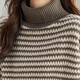 Shexi (Srcr) turtleneck pure wool sweater women's retro sweater outer wear autumn and winter lazy loose knitted thick base