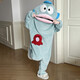 Manlinmu Ugly Fish One-piece Pajamas Ugly Fish Children's Cute Funny One-piece Pajamas Boys and Girls Autumn and Winter Thickened Coral Velvet Ugly 661 Ugly Fish Pajamas Children's S Children 140-150cm68-85