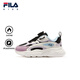 FILA斐乐儿童童鞋跑步鞋2025年冬季新款男女小童加绒保暖复古鞋 黑/冰兰花粉-BS 32