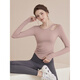 UOSO Yoga Wear Women's 2025 Spring and Autumn New Long Sleeve Slim Sports Top Autumn and Winter Training Pilates Fitness Wear Set Pink Purple Long Sleeve Top Main Image + Black Trousers S Recommended 95Jin Jin is equal to 0.5kg or less