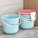 Car wash bucket household plastic bucket with lid children's small bucket art painting water storage bucket blue 3.5L bucket + lid