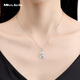 Miss JuJu pt950 Platinum Fulu Pendant Women's Fashion Platinum Crushed Ice Star Gourd Necklace Single Pendant Weight 2.9-3.1g + Free Silver Chain