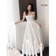 LISM International First Line Marke Offizielle Braut weißes Licht Hochzeitskleid Custom MADE White Kleid Engagement Weiß (Spot) L.