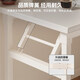 Computer desk desk home desk simple learning writing desk rectangular training table long table folding warm white 80*40*75 white frame single layer with bars