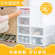 IRIS transparent shoe box plastic storage box front-opening storage box AJ shoe cabinet enlarged and thickened storage box XL size 4 pack (suitable for sizes 43-45)
