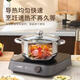 Stainless steel soup pot, upper and lower steaming, steaming steamed buns, cooking noodles pot, induction cooker, gas stove, universal hot pot cooking pot, thickened stainless steel color 22cm