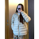 Yunxing Down Jacket Women's 2026 New Spare Ribs Short Style Lightweight Winter Thickened White Duck Down Casual Sports Hooded Jacket Gray S 80-115Jin Jin is equal to 0.5 kg