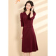 Kebeier Red Modified Cheongsam Kleid für Frauen 2025 Neue Frühlings- und Herbstmutter-Schwieger-Hochzeitskleid-Textur-Rock 2xl