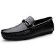 Satchi Light Luxury Luxury Spring and Summer British Style Small Cuir Chores Cuir Business Casual Chores One Foot Lazy Style Corée grande taille noire 9913 38