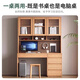 Ulan Guoya includes installation, oak all-solid wood desk and bookshelf integrated table for home bedroom desktop computer desk and bookcase combination, oak model 1.2 meters desk and bookshelf