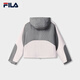 Fila Offizielle Frauenwebende Jacke 2025 Herbst Fashion Casual Lose Block mit Kapuze mit Kapuze mit Kapuze