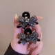 2025 New Rhinestone Bow Small Hairpin Feminine Bangs Clip Side Broken Hairpin Small and Exquisite Small Clip One Black