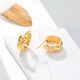 Trendy Acer to Simple Yellow 18K Gold Earrings Women's Earrings Colored Gold Earrings as Birthday Gifts for Girlfriend, One Pair