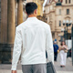 Mr. Cloth Fashion Patch Pocket Long Sleeve T-shirt Men's 2025 Autumn and Winter New Style Shirt Collar Casual Simple Versatile Top Men's BT16856 Haoyuebai 3XL (190)