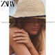 ZARA2025 Spring New Women's Clothing Contrast Color Design Fashionable and Versatile Fisherman Hat 0654091052 Official Authentic Beige M (56-58cm)
