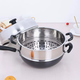 Yusenyi steamer stainless steel integrated basket wok stew pot steaming grid thickened and high grate round electric pot steamer layer steamer 24cm