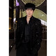 Chihuan starry shoulder pads, trendy men's high-end suit, engagement wear, black evening dress, casual suit, three-piece suit, three-piece suit, black suit + black shirt + black XL recommended 170-178c130-145Jin Jin equals 0.5 kg