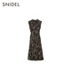 
SNIDEL2025 autumn and winter new product elegant ruffled small flying sleeve printed tea break dress SWFO254139 Ivory white M (1)