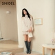 SNIDEL2025秋冬新品甜美挂脖露肩荷叶边衬衫短裙裤套装SWFO254174 粉米色 M (1)