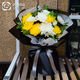 Worship bouquet Qingming Festival grave sweeping flowers chrysanthemum funeral memorial Qingming Festival small flower basket flowers express Beijing navy blue